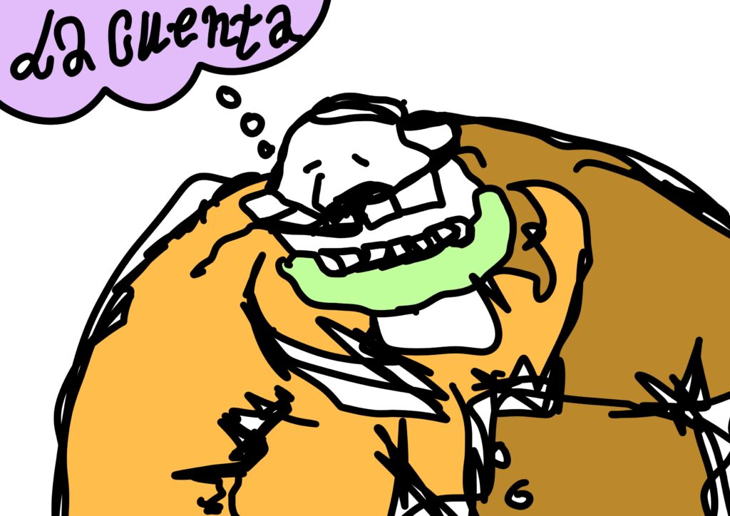 El gordo pidió la cuenta